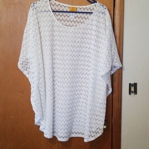 White swimsuit cover up